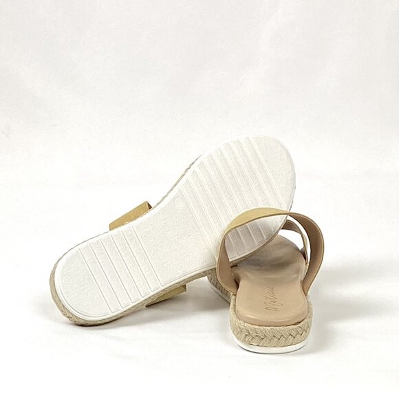 Matisse Mixer  Tan Double Suede Leather Band Slide Sandal, 9 - Picture 8 of 9